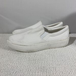 Lulus Canvas Slip On Sneakers Womens 7 White